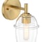 Designers Fountain Summer Jazz 5.5 in. 1-Light Brushed Gold Wall Sconce Light with Clear Glass Shade for Bathrooms D310M-WS-BG - alternate 3